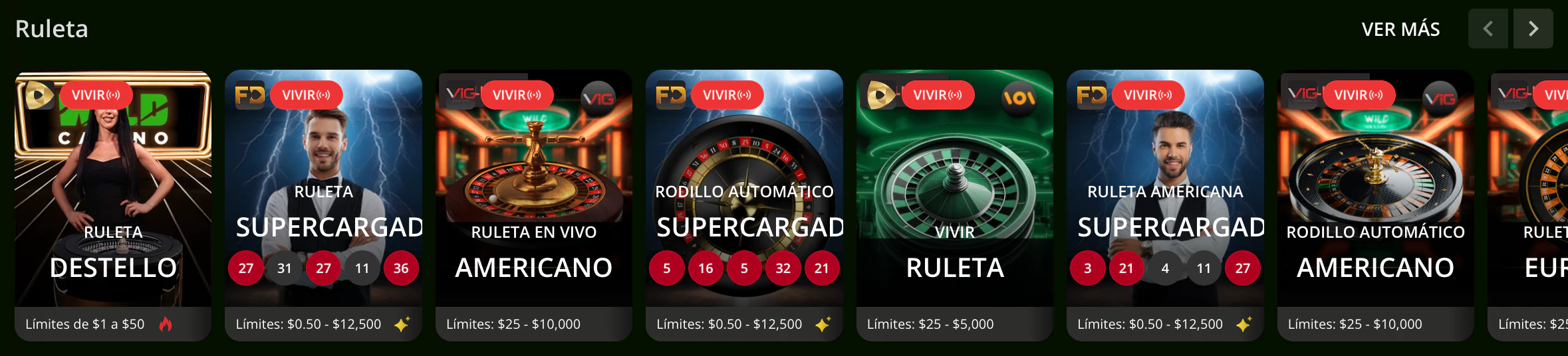 Casino en vivo con crupieres reales en tiempo real en Wild Casino
