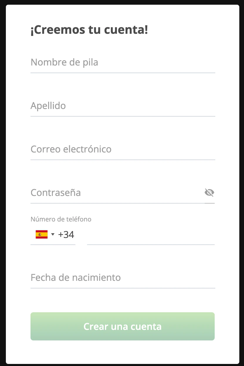 Registro de cuenta nueva y verificación en Wild Casino